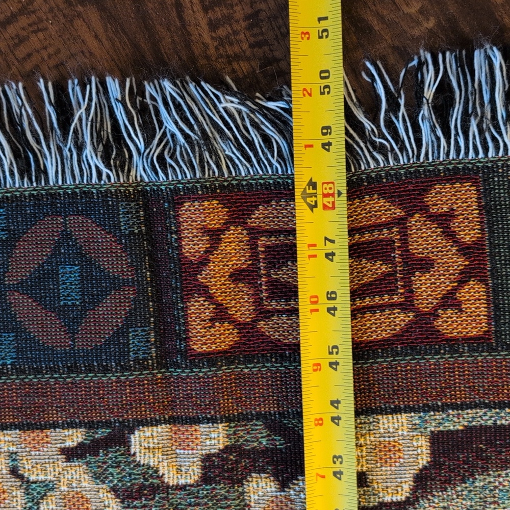 Vintage Three Wise Men Multi-Colour Tapestry Lightweight Throw Blanket - Holiday - Picture 7 of 7